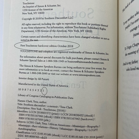 Southern Discomfort by Tena Clark – 1st Edition - New - Picture 8 of 8